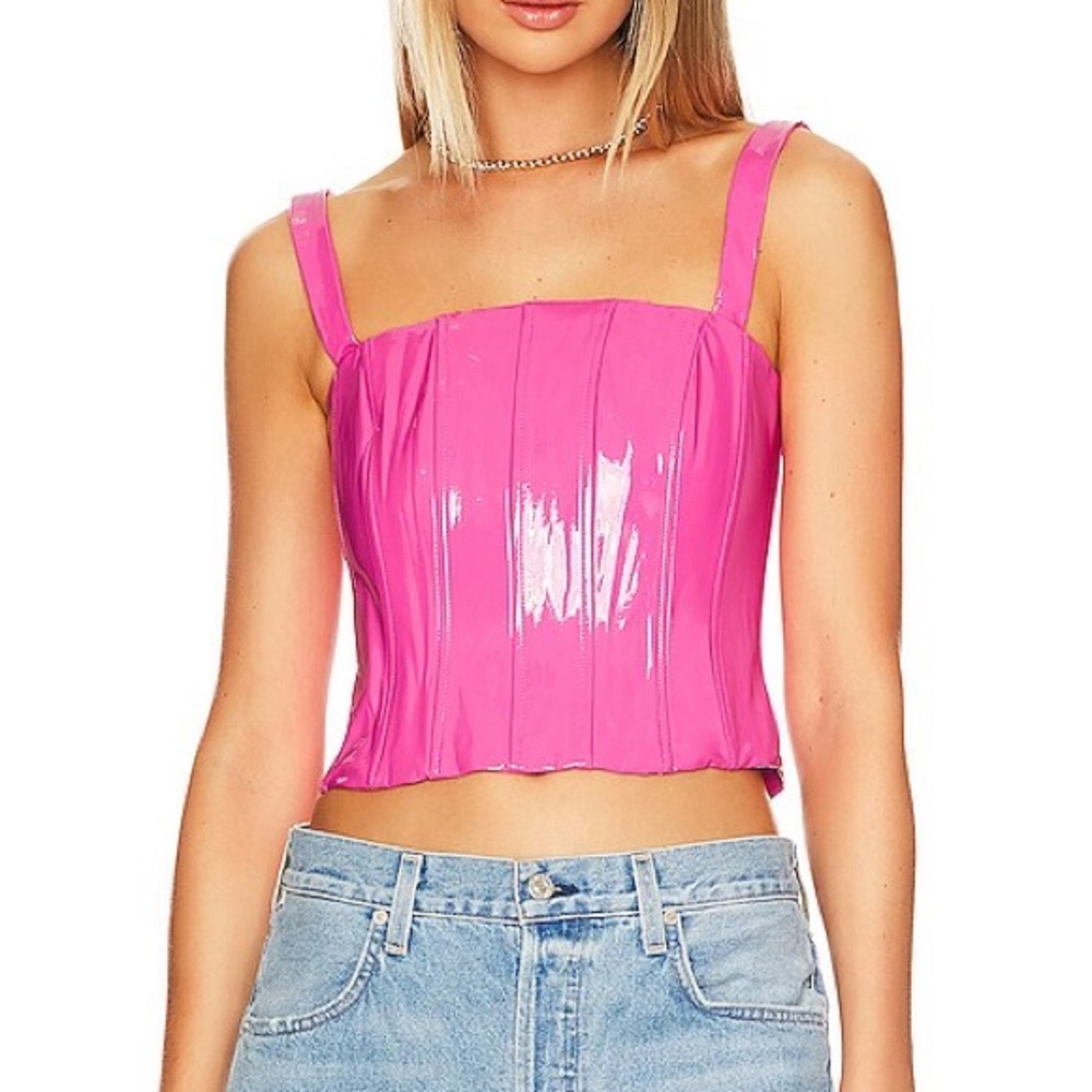 h:ours Ember Latex Top